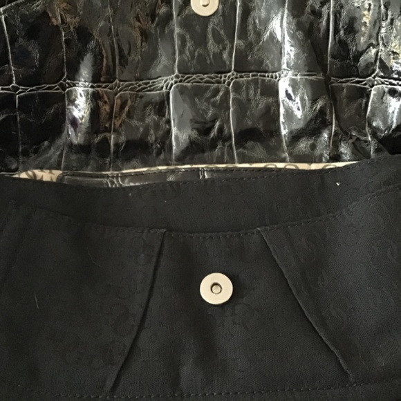 Vintage Guess Black Canvas Logo Shoulder Bag - Picture 4 of 8